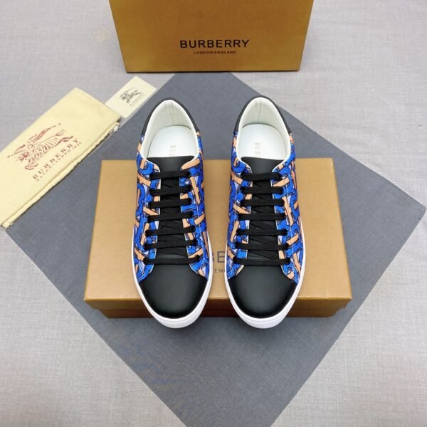 BBR Monogram Stripe E-canvas Sneakers Blue/Black - Sneakers