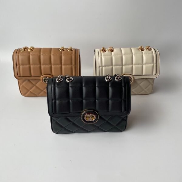 GG GG Marmont Matelassé Small Black, Beige, Brown Leather - Bag