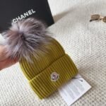 MCL Ribbed Wool Beanie with Fur Pom Pom – Hat