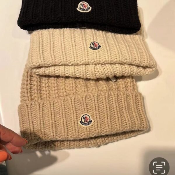 MCL Ribbed Beanie Beige Wool - Hat