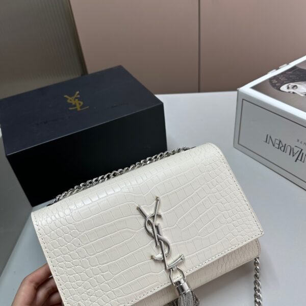 YSL Kate Tassel Croc-Embossed Leather - Bag