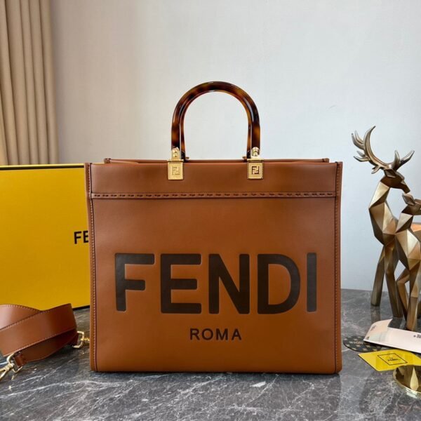 FD Sunshine Shopper Small Brown Leather - Bag