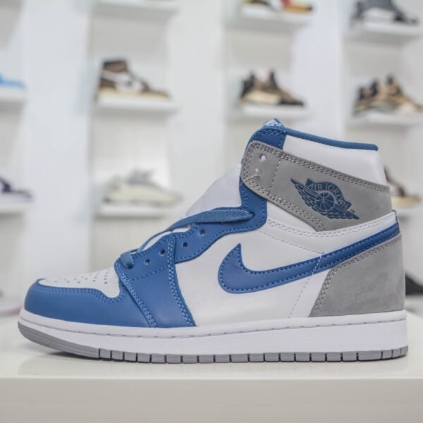 NK Air Jordan 1 Retro High OG White/Blue/Grey - Sneakers