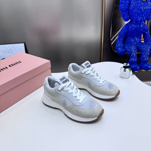 MIU NB 574 White/Grey Suede - Sneakers