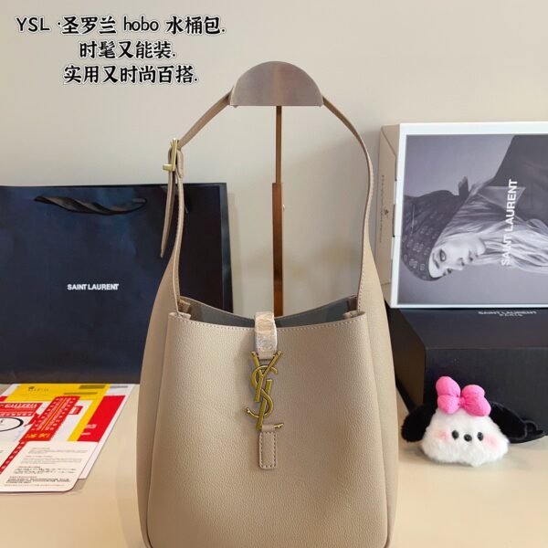 YSL Solferino Hobo Beige Leather - Bag