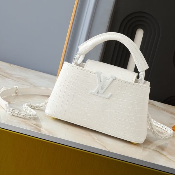 LV Capucines BB White Crocodile - Bag