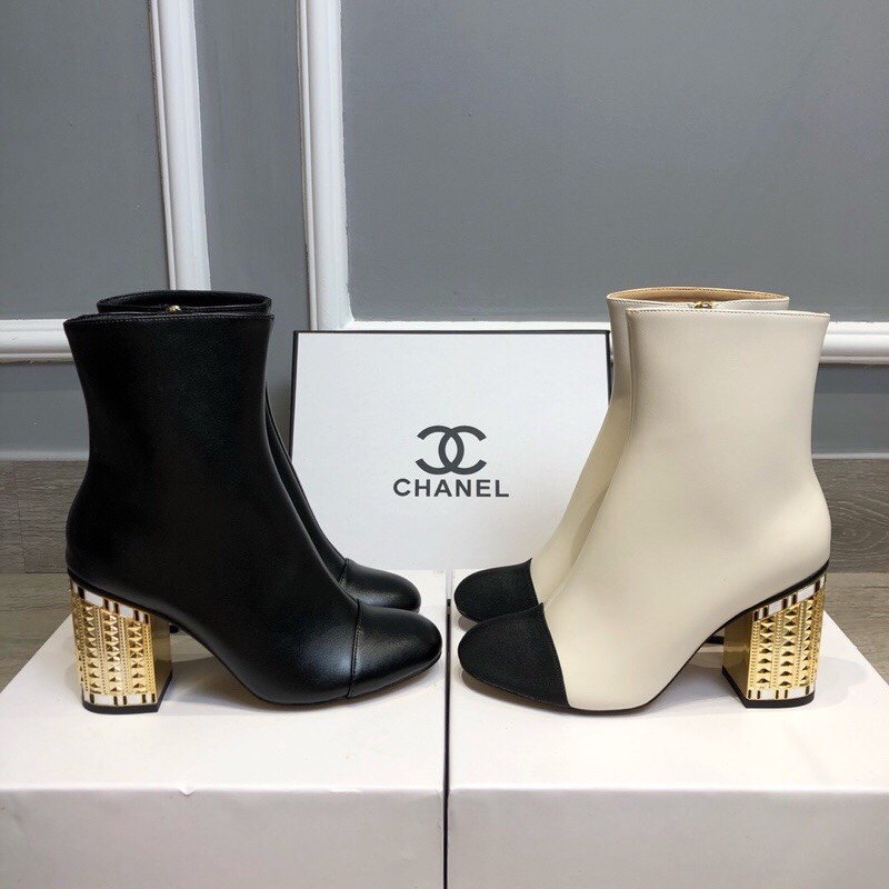 CC Metiers d'Art Ankle Boots Black Leather - Boots - Image 3