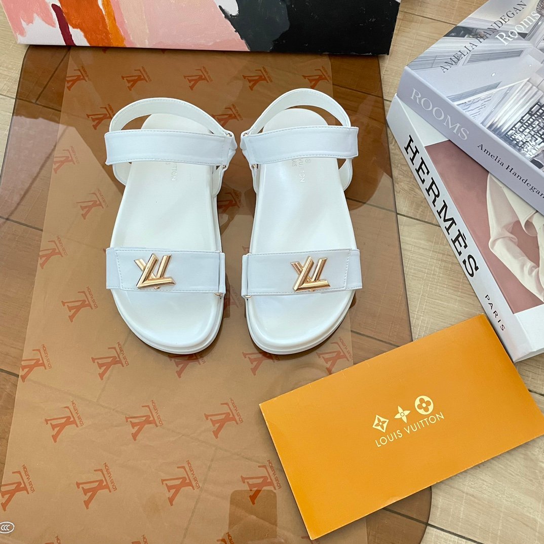 LV Paseo Flat Comfort Sandal White - Sandals - Image 2