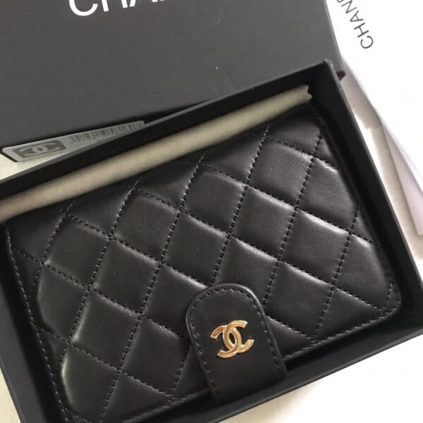 CC Classic Flap Wallet Black Lambskin - Wallet