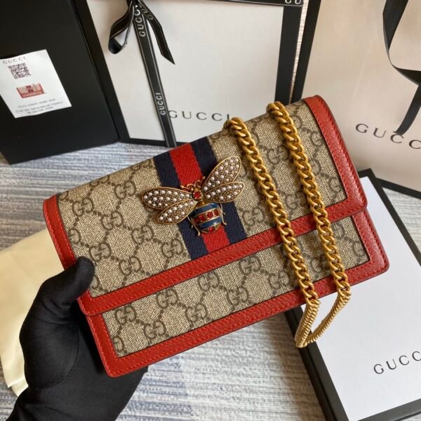 GG Dionysus GG Supreme Mini Bag Beige/Red - Bag