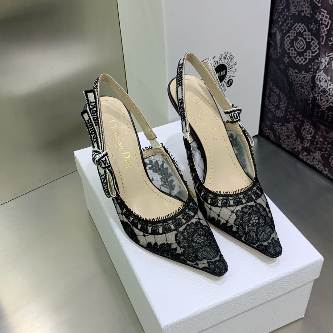 CD J'ACD Slingback Pumps Black Lace - Heels - Image 2