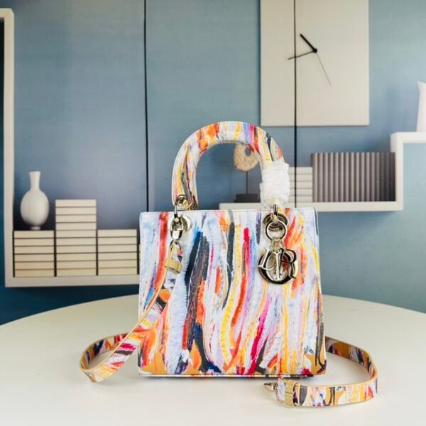CD Lady CD Small Multicolor Canvas - Bag