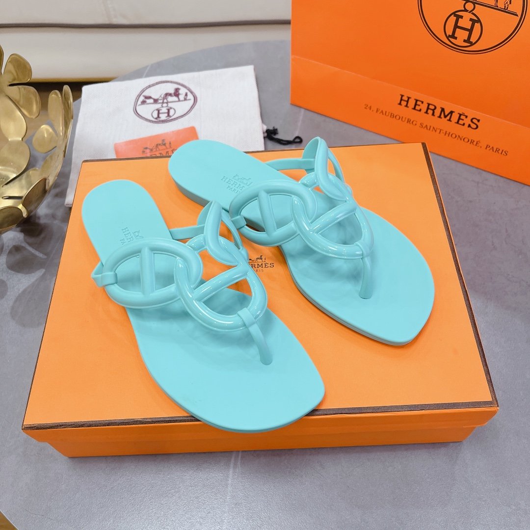 HM Oran Sandals Blue Rubber - Sandals - Image 2