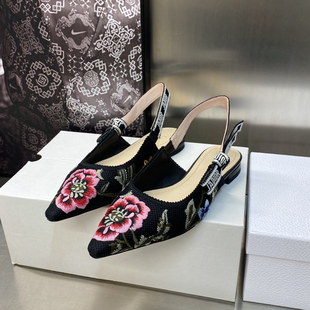 CD J'ACD Slingback Floral Embroidery - Shoes - Image 3
