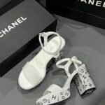 CC Rhinestone Chunky Heel Sandals – Heels