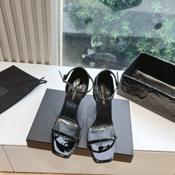 YSL Opyum Patent Leather Sandals - Heels
