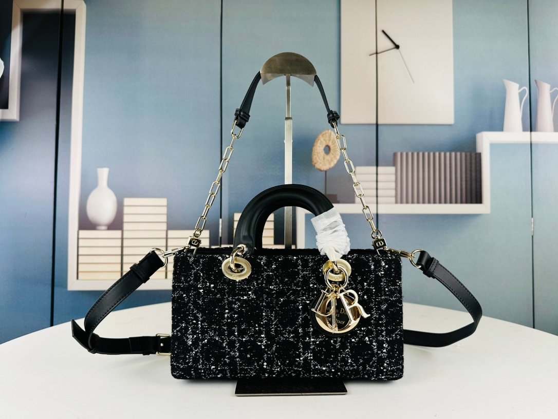 CD Lady CD Black Tweed - Bag