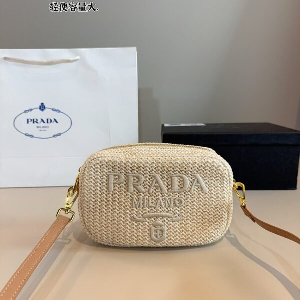 PR Raffia Camera Bag Woven Raffia - Bag