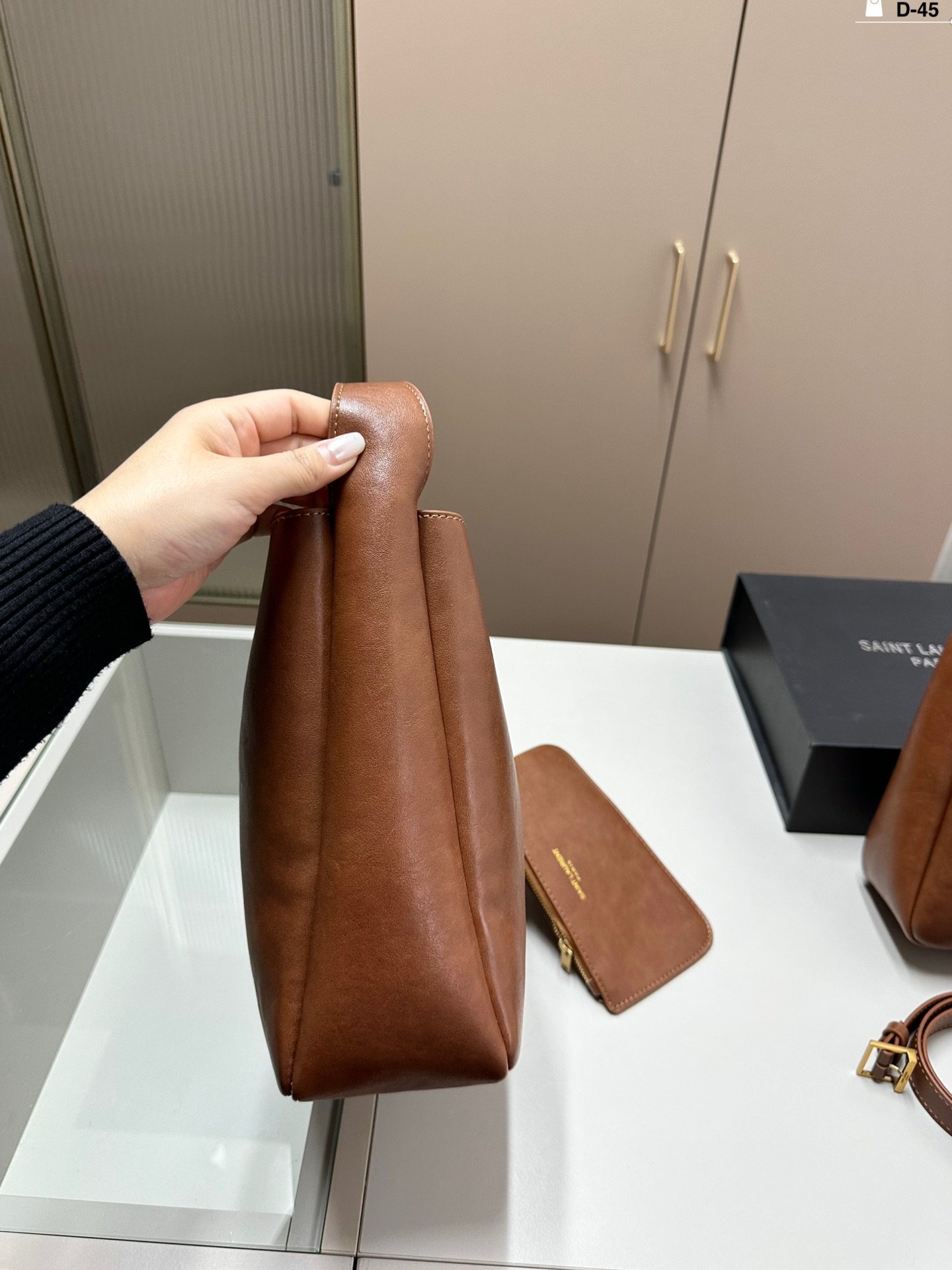 YSL Le 5 à 7 Hobo Large Brown Leather - Bag - Image 2