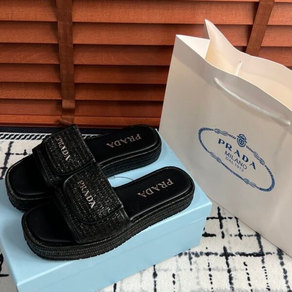 PR Woven Raffia Slides - Slides