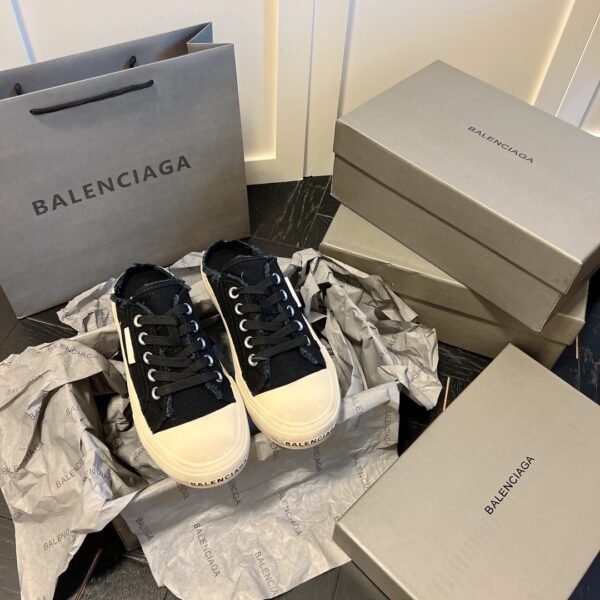 BAL Paris High Top Black Canvas - Sneakers