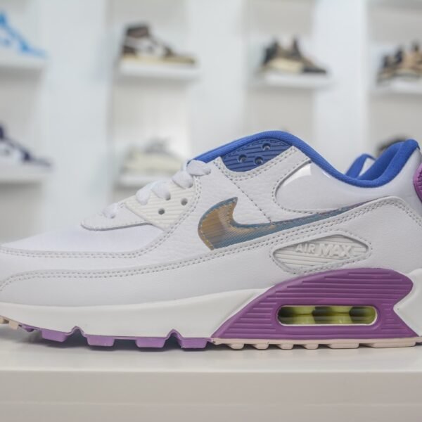 NK Air Max 90 SE White/Purple - Sneakers