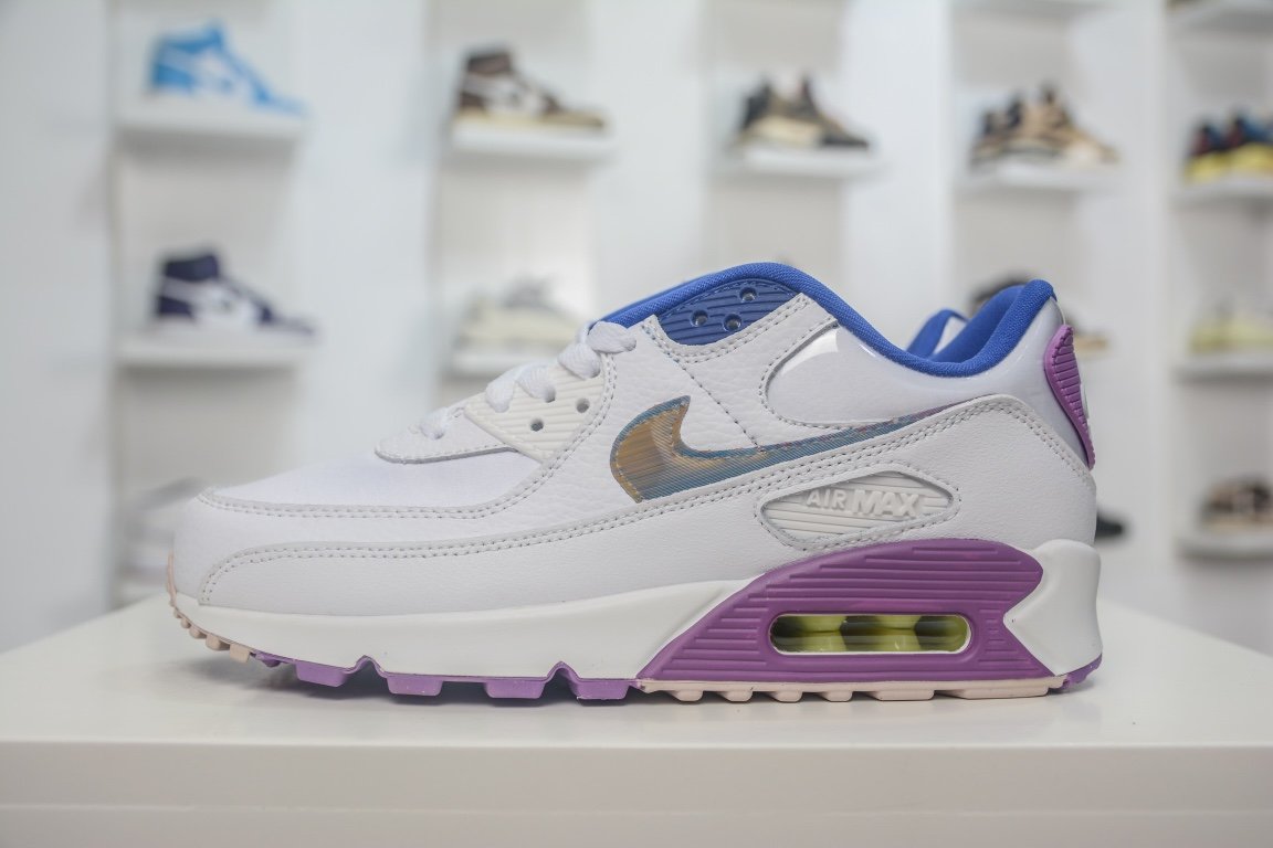 NK Air Max 90 SE White/Purple - Sneakers