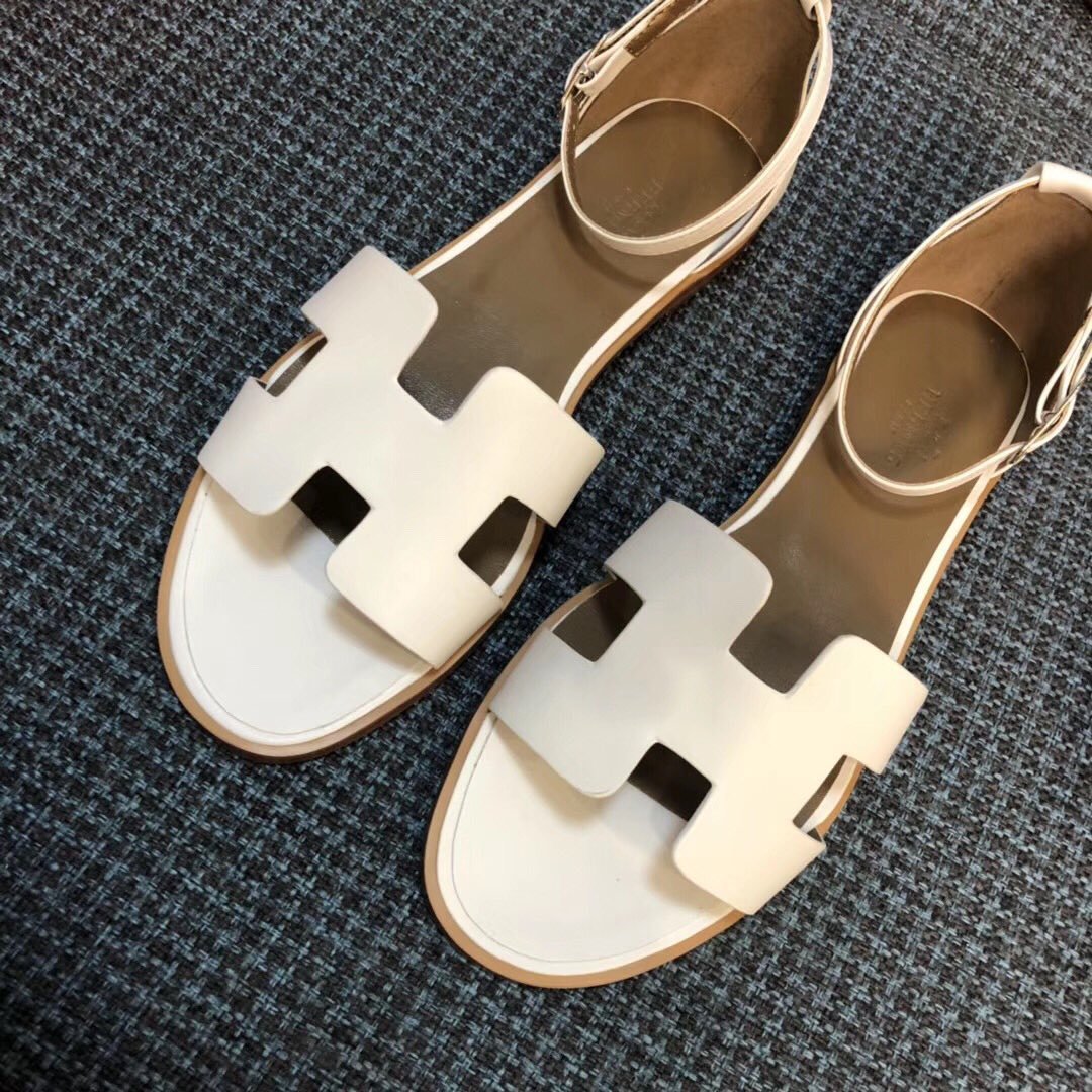 HM Oran Sandals White Leather - Sandals - Image 5