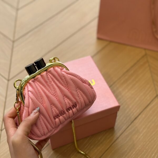 MIU Matelassé Nappa Leather Pink - Bag