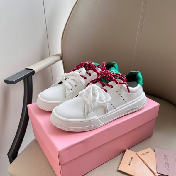MIU Logo Sneakers White/Green - Sneakers