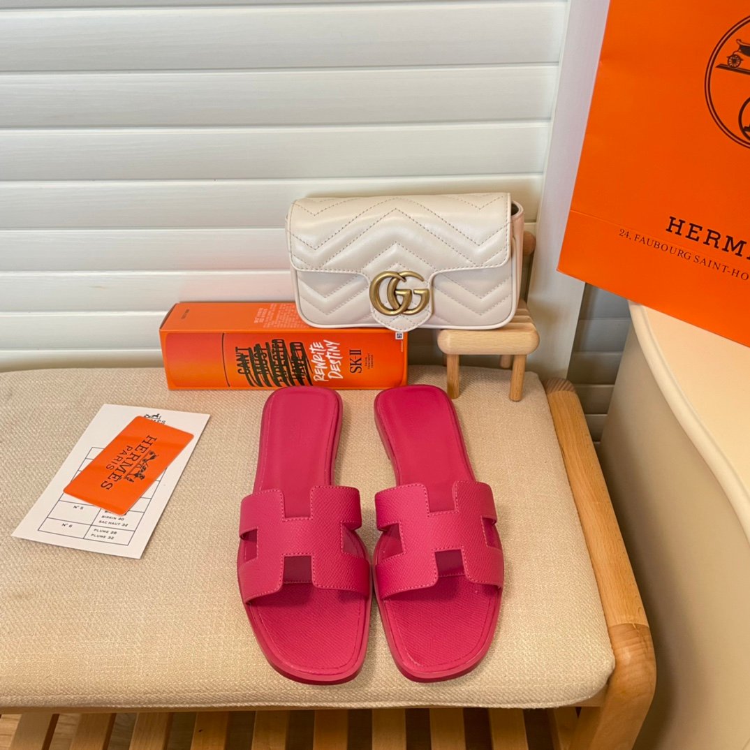 HM Oran Sandals Pink Leather - Sandals