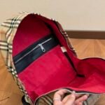 BBR Vintage Check Backpack Beige Check – Zaino – Rosso