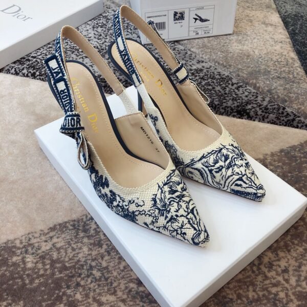 CD J'ACD Slingback Pump Toile de Jouy Embroidery - Heels