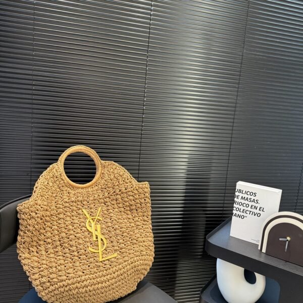 YSL Panier Medium Raffia - Bag
