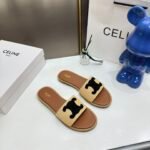 CEL Triomphe Raffia Slides – Slides