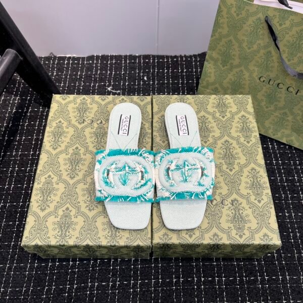 GG Interlocking G Fringe Slides - Slides