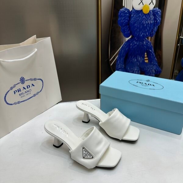 PR Logo Plaque Mules - Heels
