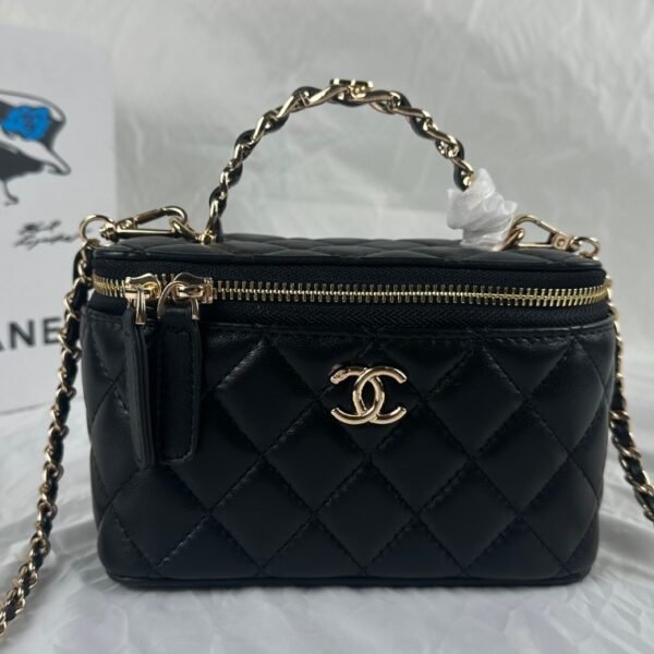 CC Vanity Case Black Lambskin - Bag