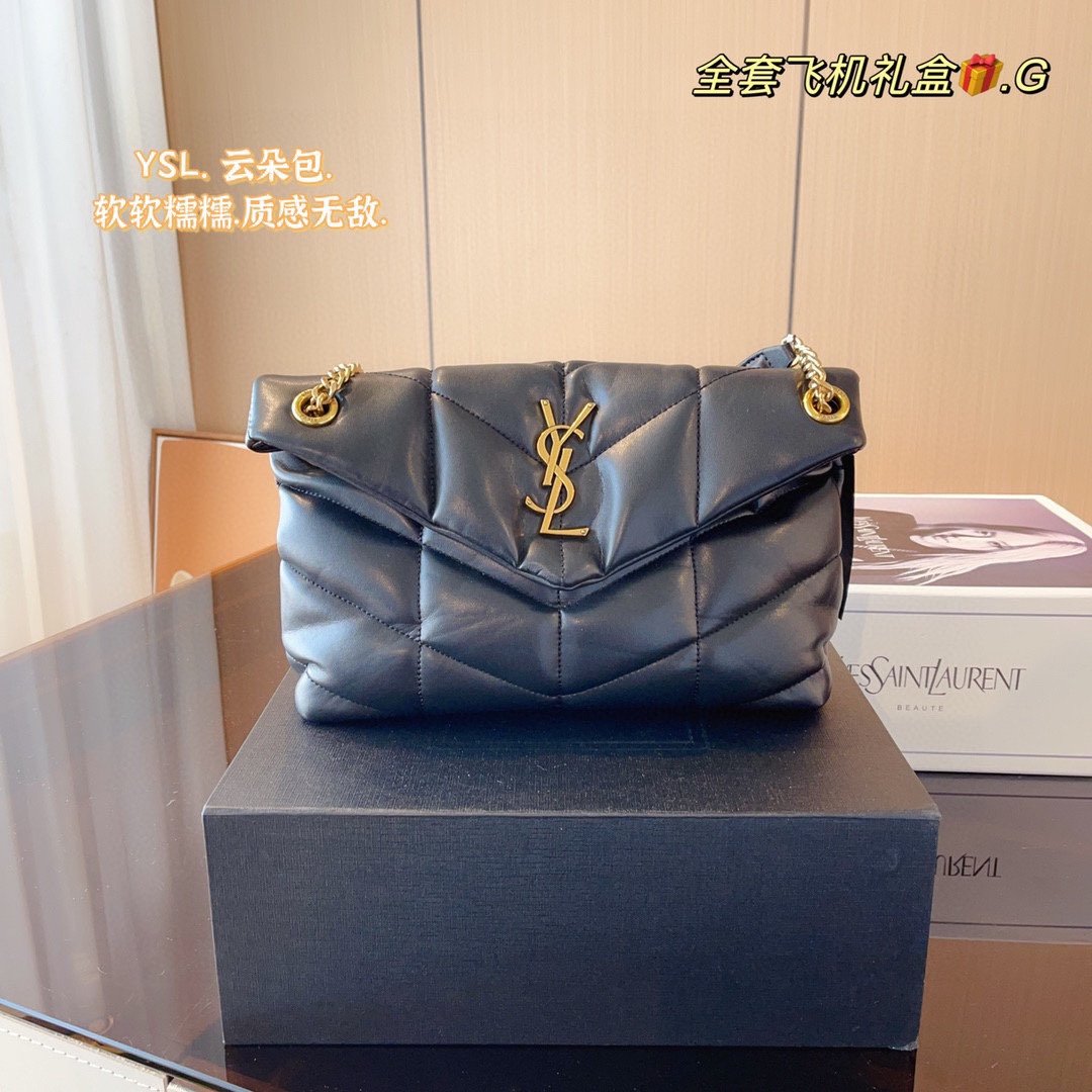 YSL Loulou Puffer Small Beige Leather - Bag - Image 4