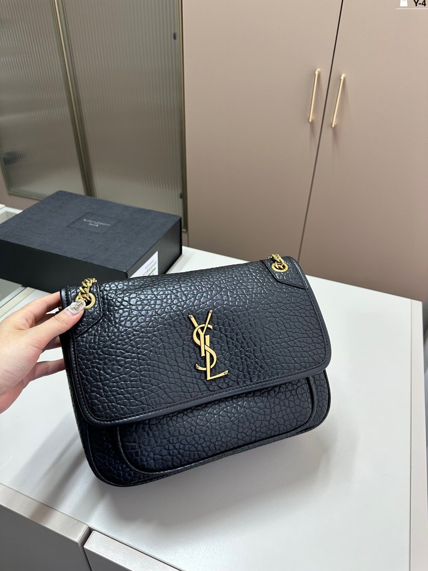 YSL Niki Medium Black Leather - Bag - Image 7