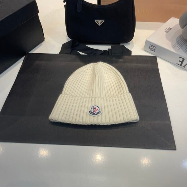 MCL Ribbed Wool Beanie Cream - Hat