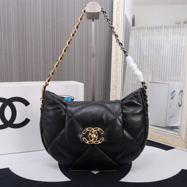 CC 19 Flap Small Black Leather - Bag