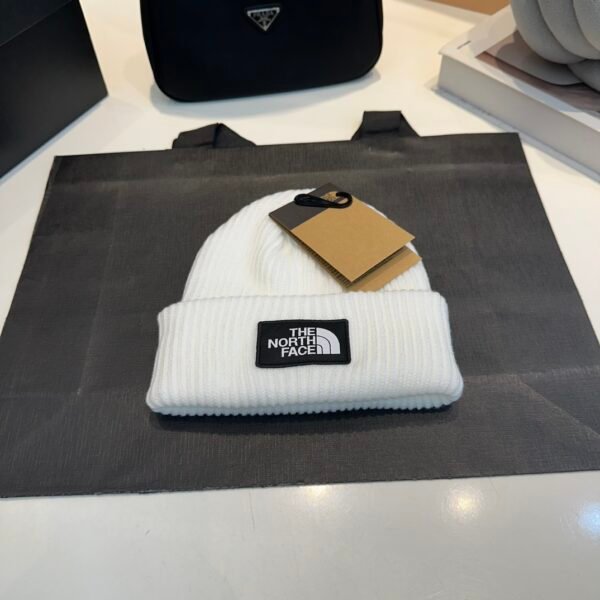 TNF Logo Beanie White Wool - Hat