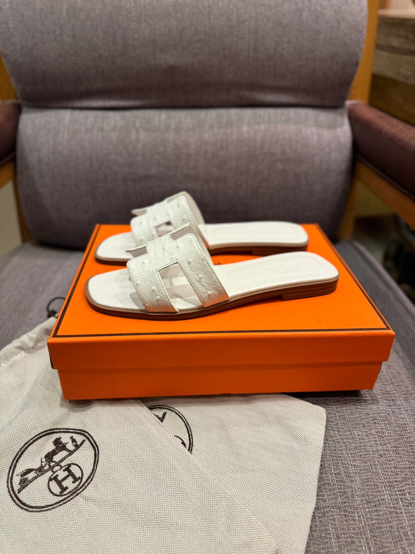 HM Oran Sandals White Leather - Sandals - Image 3