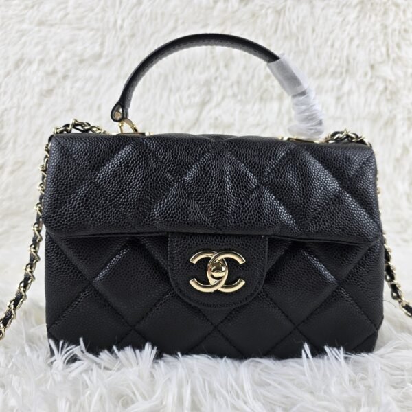 CC Coco Handle Small Black Caviar - Bag