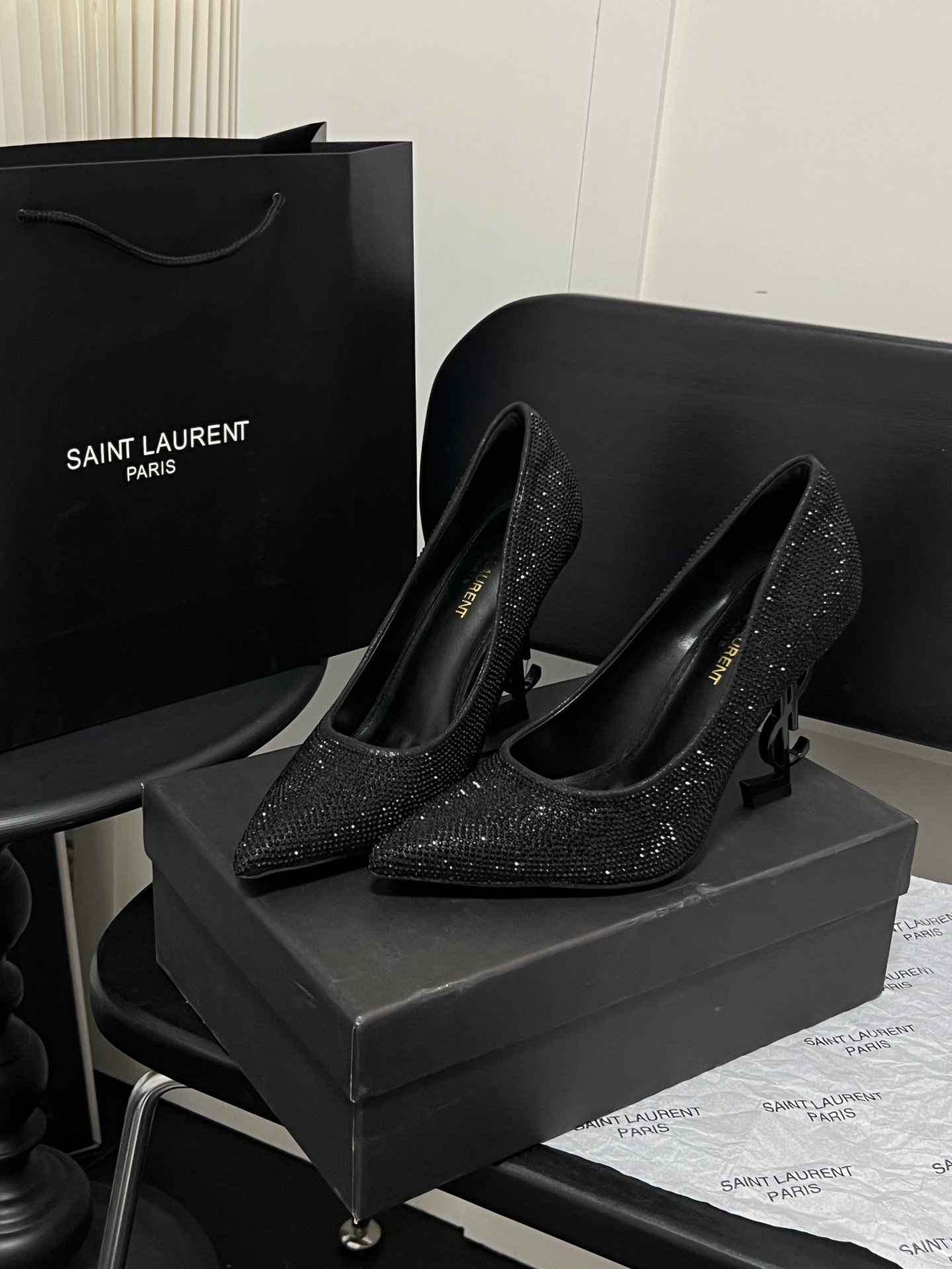 YSL Opyum Pumps Black Crystal - Heels - Image 8