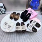 MIU Fuzzy Slippers – Slides