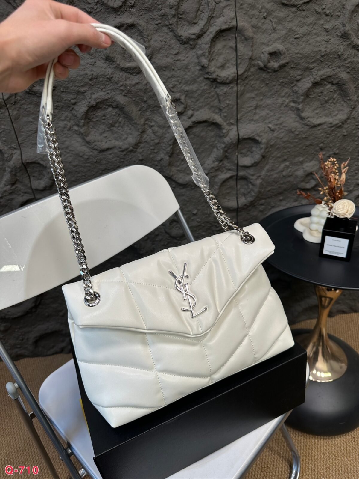 YSL Loulou Puffer Medium Black Leather – Bag — 4