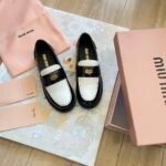 MIU Coin Embossed Loafers – Shoes