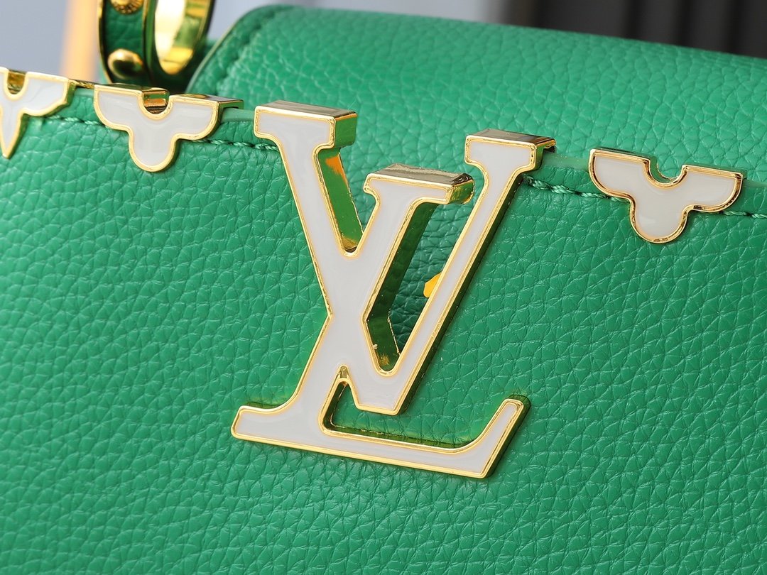 LV Capucines Mini Green Leather - Bag - Image 5